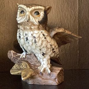 Vintage 1986 Homco Horned Owl Figurine #1114